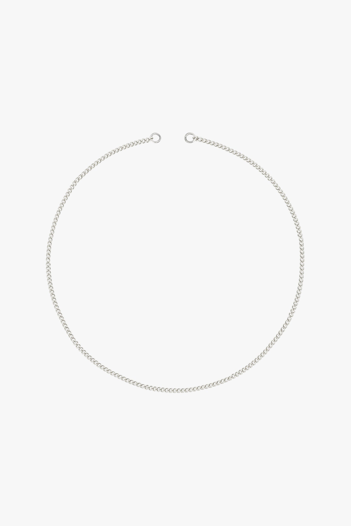 Curb clasp chain silver-abc