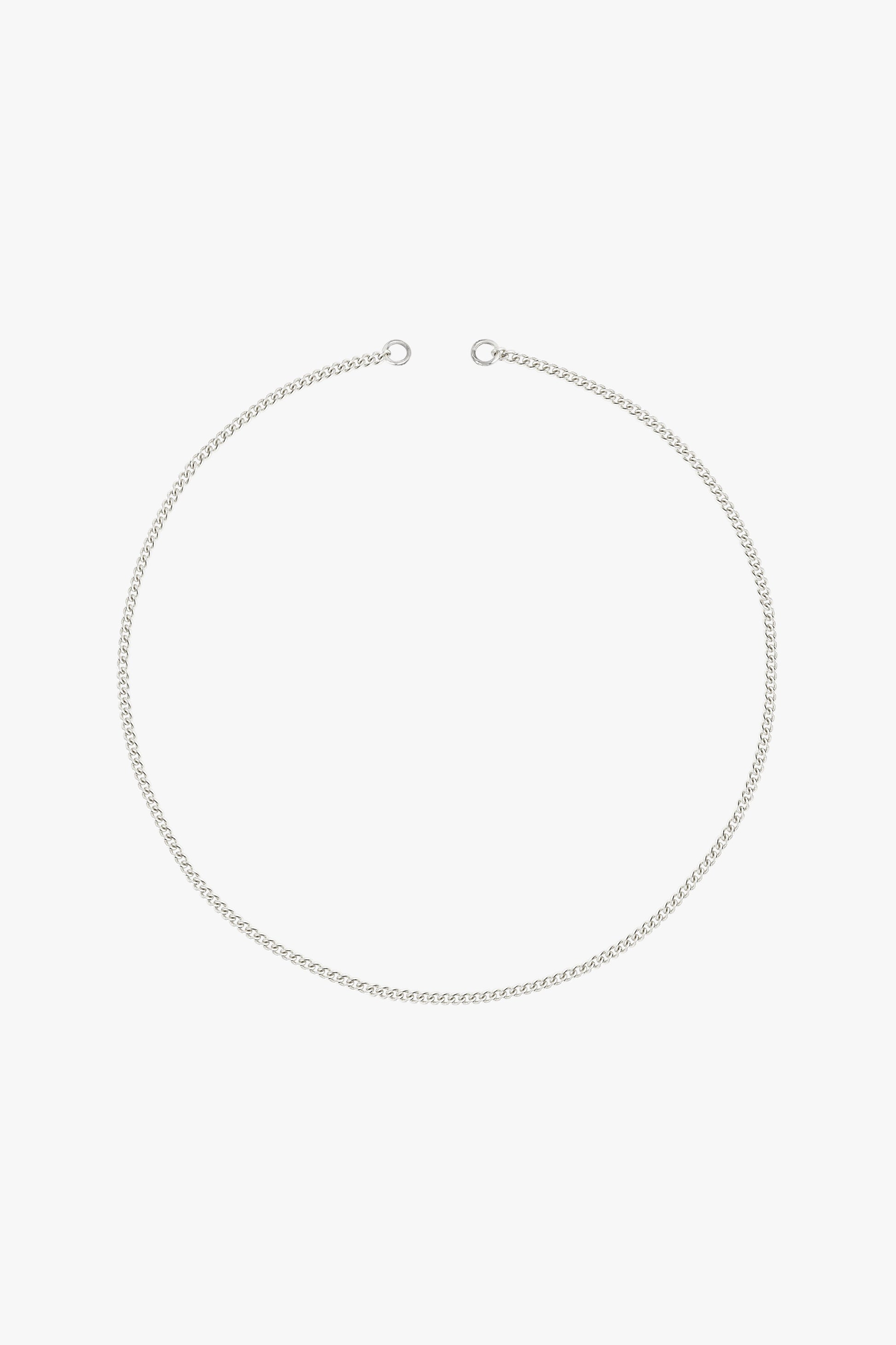 Curb clasp chain silver-abc