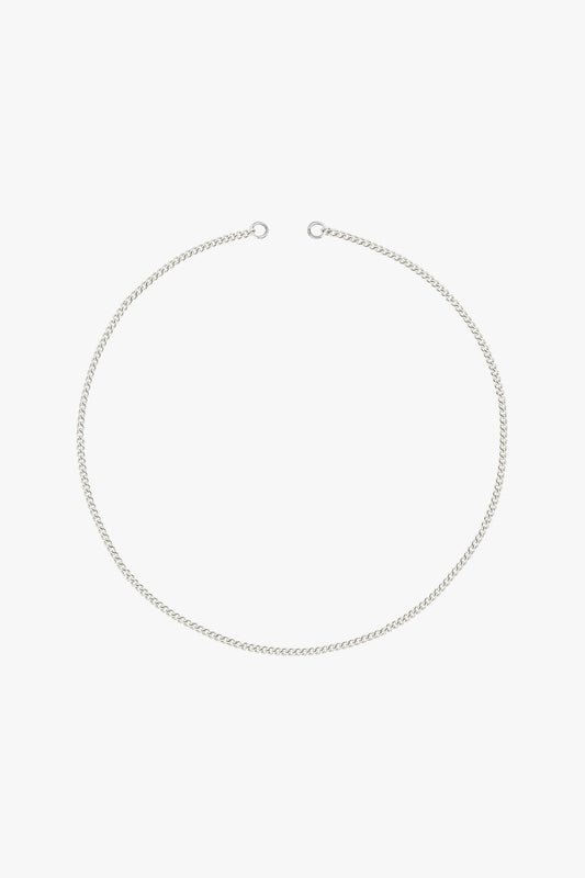 Curb clasp chain silver-abc