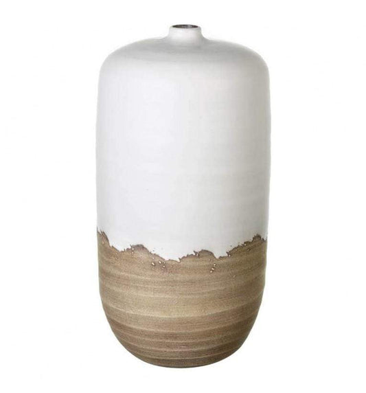 Johnson Vase White & Natural-abc