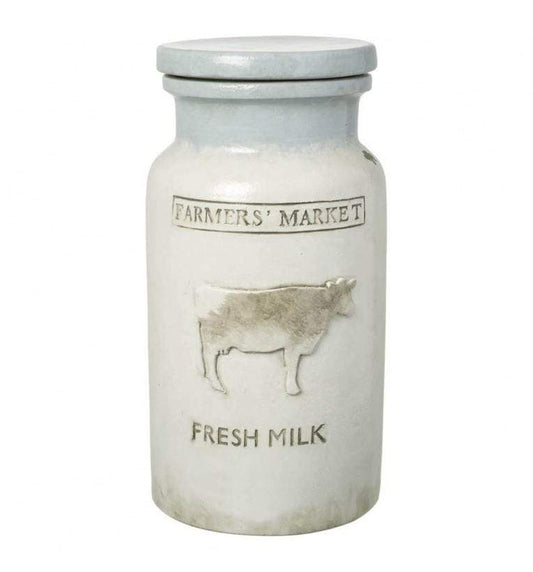 Milk Jar with Lid Cream & Blue-abc