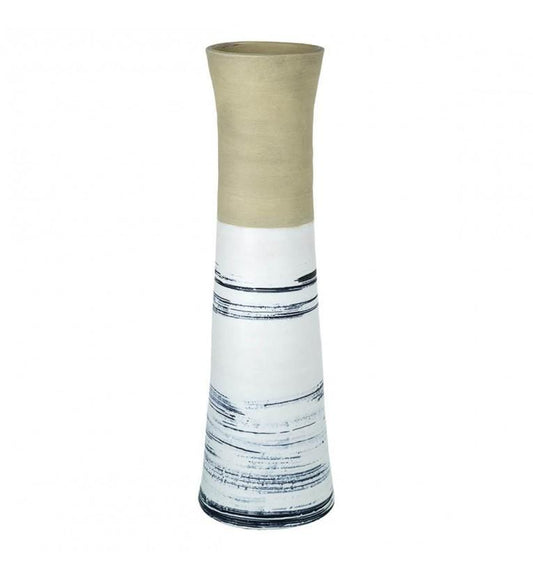 Fantail Vase Black & White Large-abc