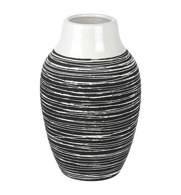 Roberta Vase Black & White-Accessories-Parlane-Default Title---abc