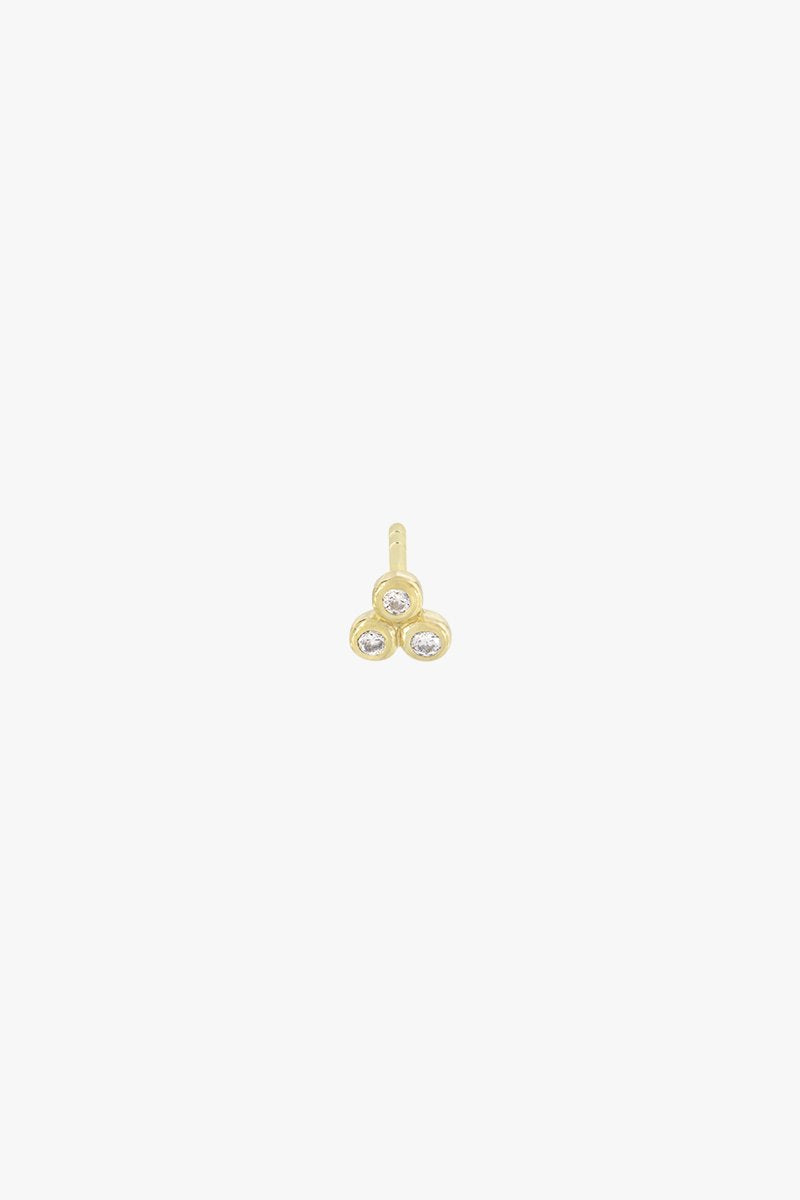 Multi shine stud gold plated-abc
