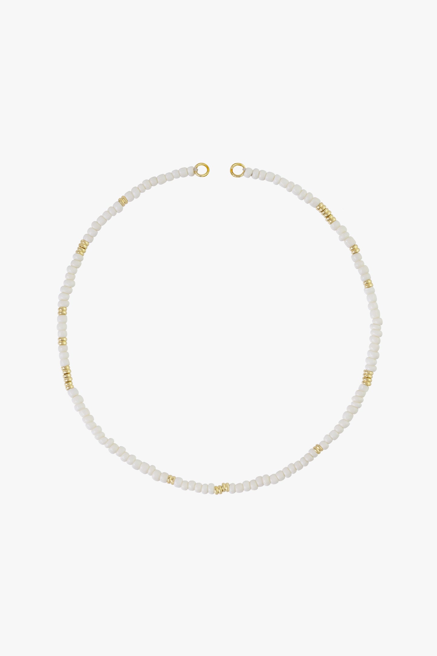 White clasp necklace gold plated-Necklace-wildthings_collectables-Gold plated-Necklace (no clasp)--abc