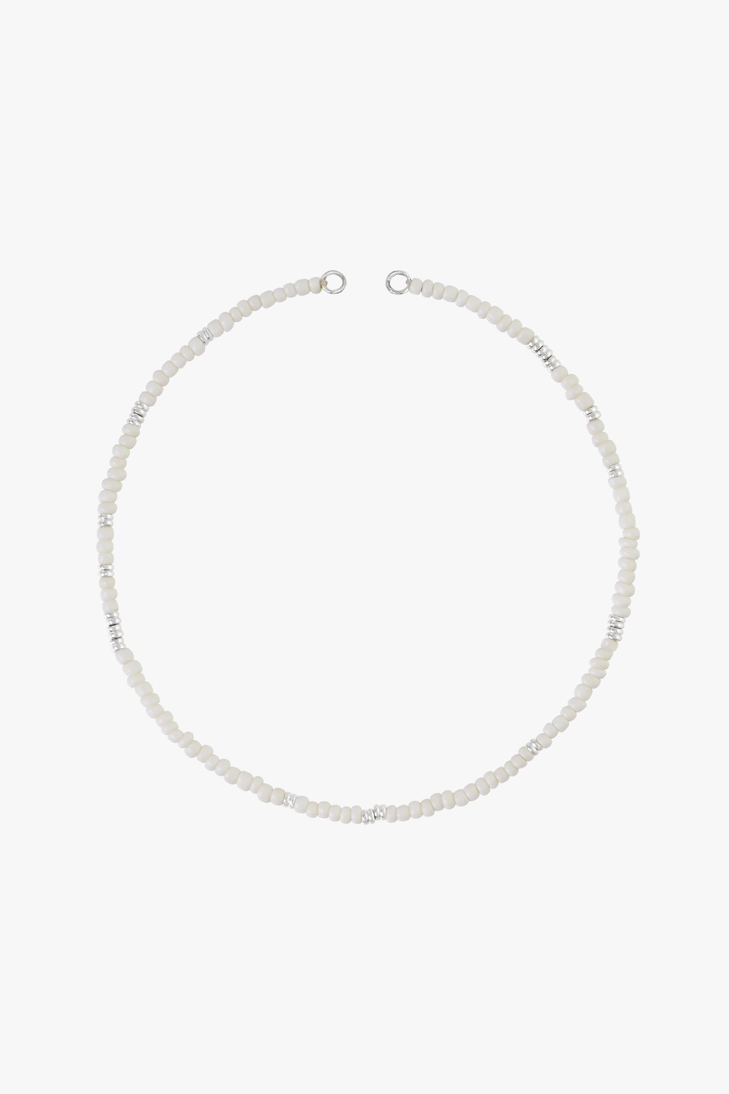 White clasp necklace silver-Necklace-wildthings_collectables-Silver-Necklace (no clasp)--abc