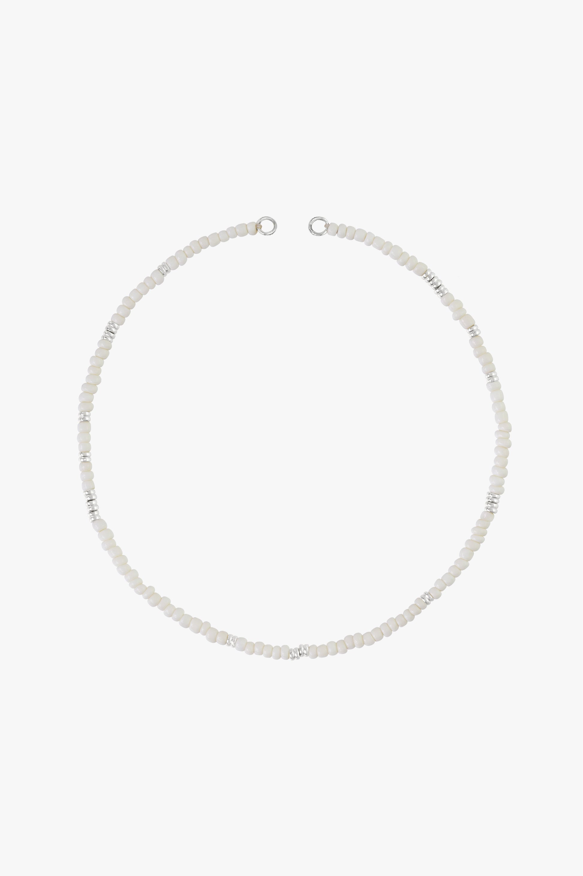 White clasp necklace silver-Necklace-wildthings_collectables-Silver-Necklace (no clasp)--abc