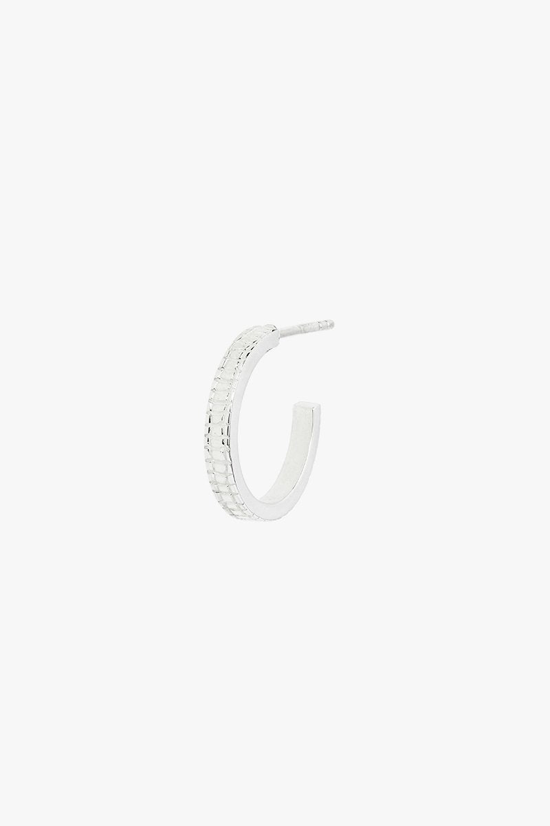 Crocodile hoop silver-abc
