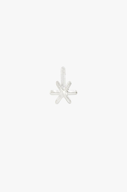 Flake stud silver-abc