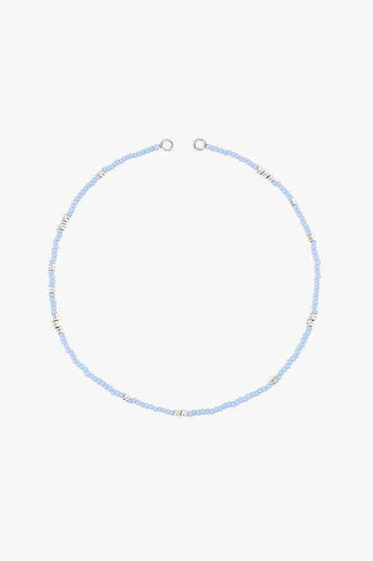 Blue clasp necklace silver-abc