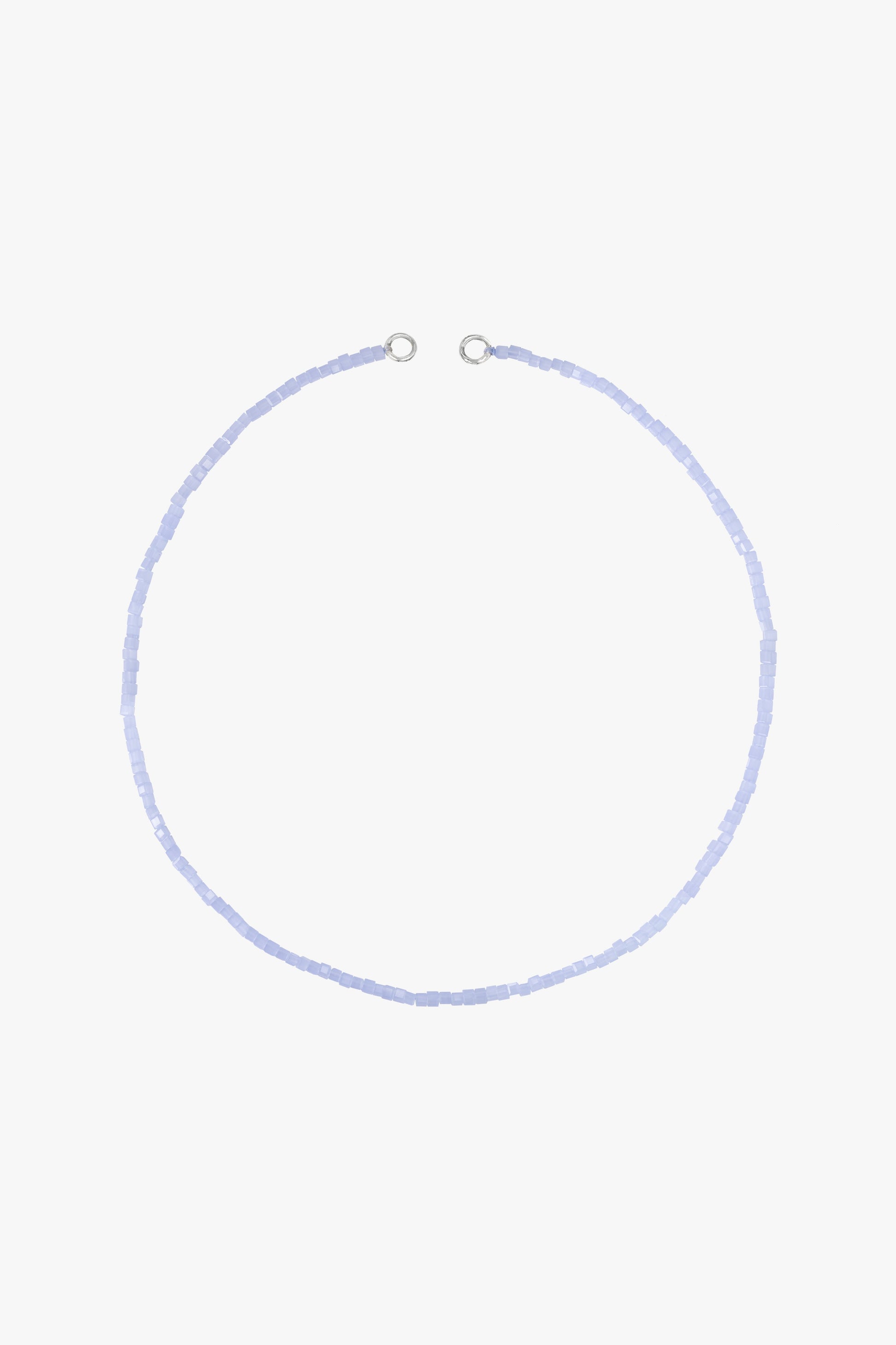 Blue sky clasp necklace silver-abc