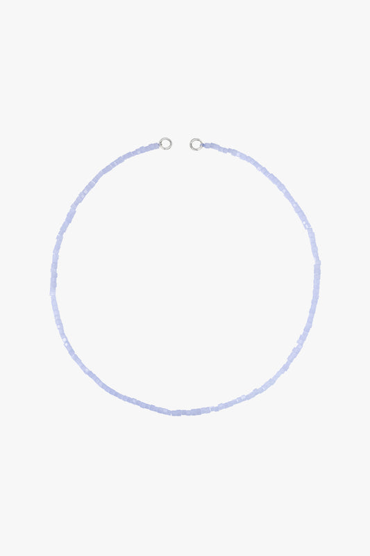 Blue sky clasp necklace silver-abc