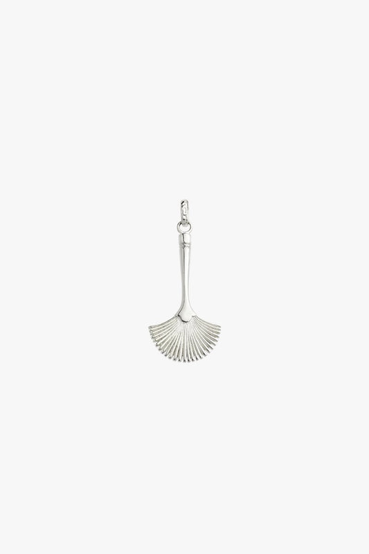 Fan brush pendant silver-abc