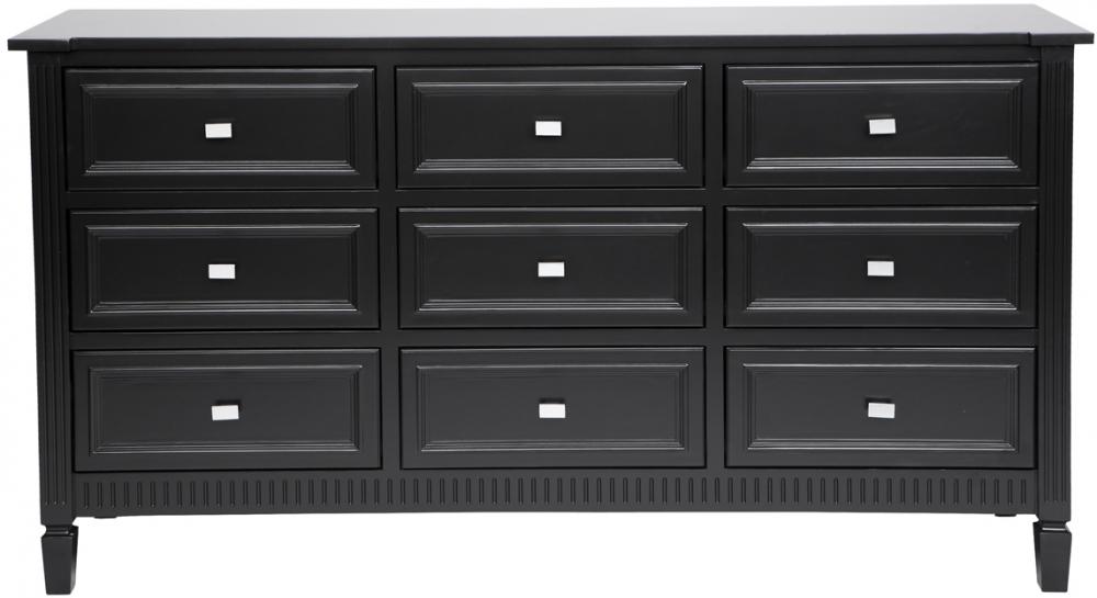 Merci Satin Finished Chest - Black-abc