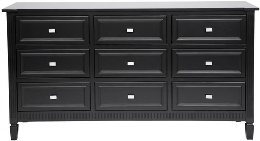 Merci Satin Finished Chest - Black-abc