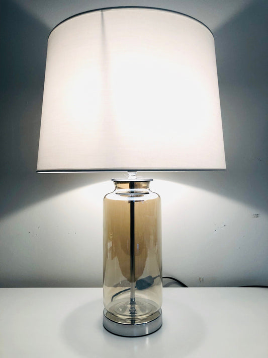 Tinted Tawny Glass Table Lamp-Lighting-Liberty Homeware-Default Title---abc