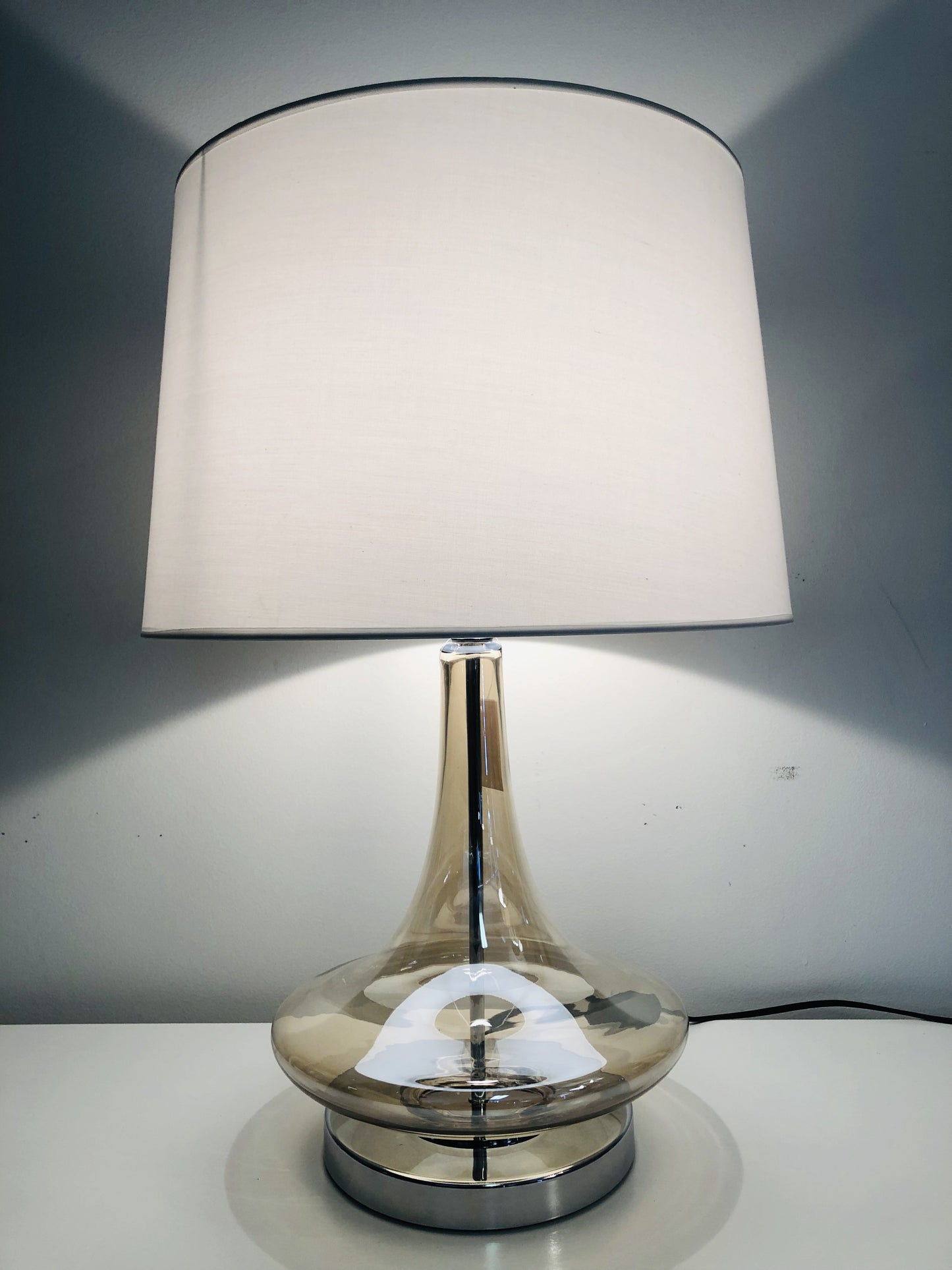 Tinted Tawny Glass Table Lamp-Lighting-Liberty Homeware-Default Title---abc