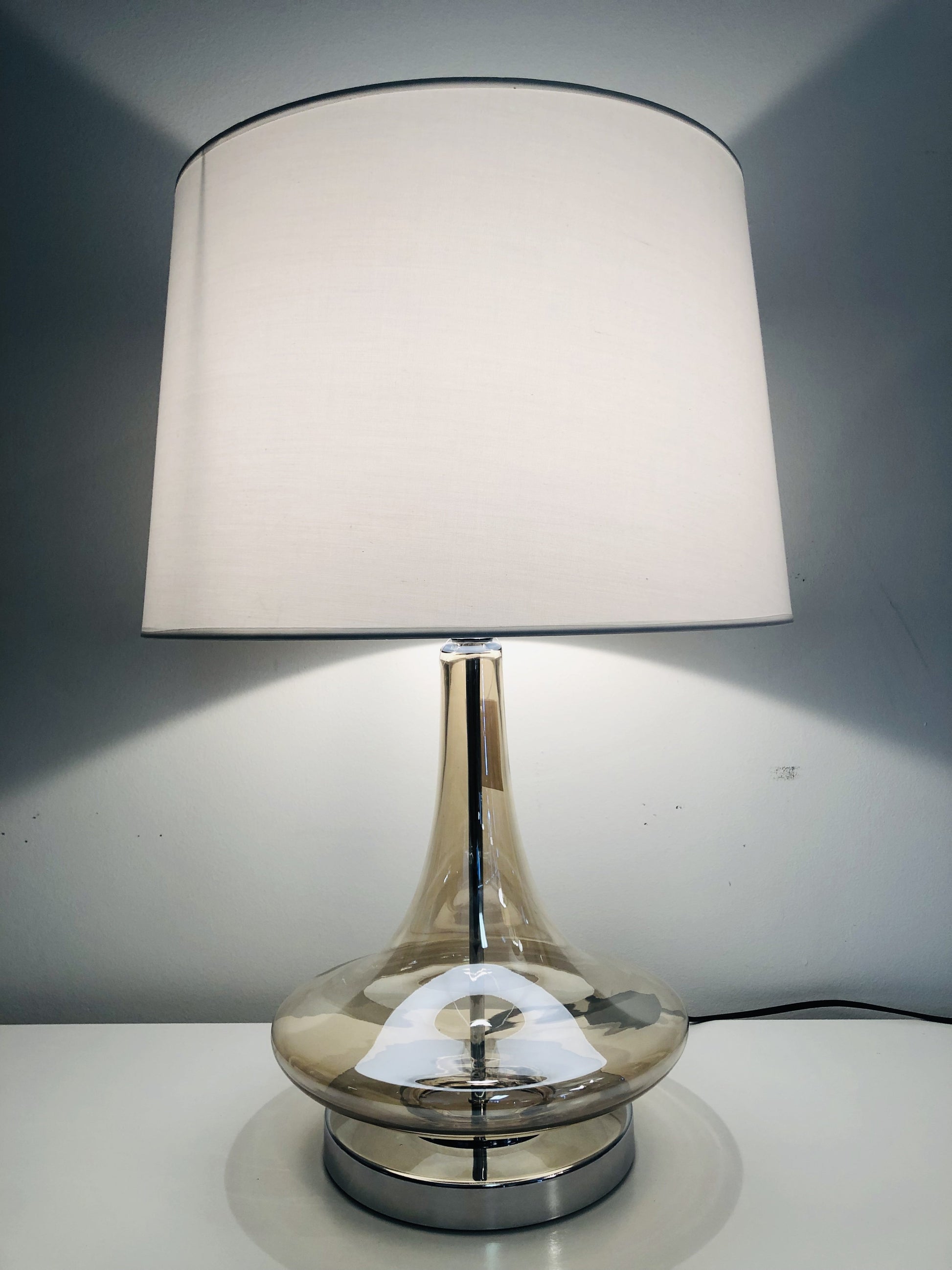 Tinted Tawny Glass Table Lamp-Lighting-Liberty Homeware-Default Title---abc