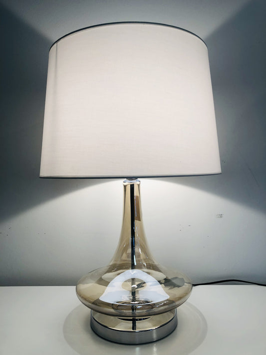 Tinted Tawny Glass Table Lamp-Lighting-Liberty Homeware-Default Title---abc