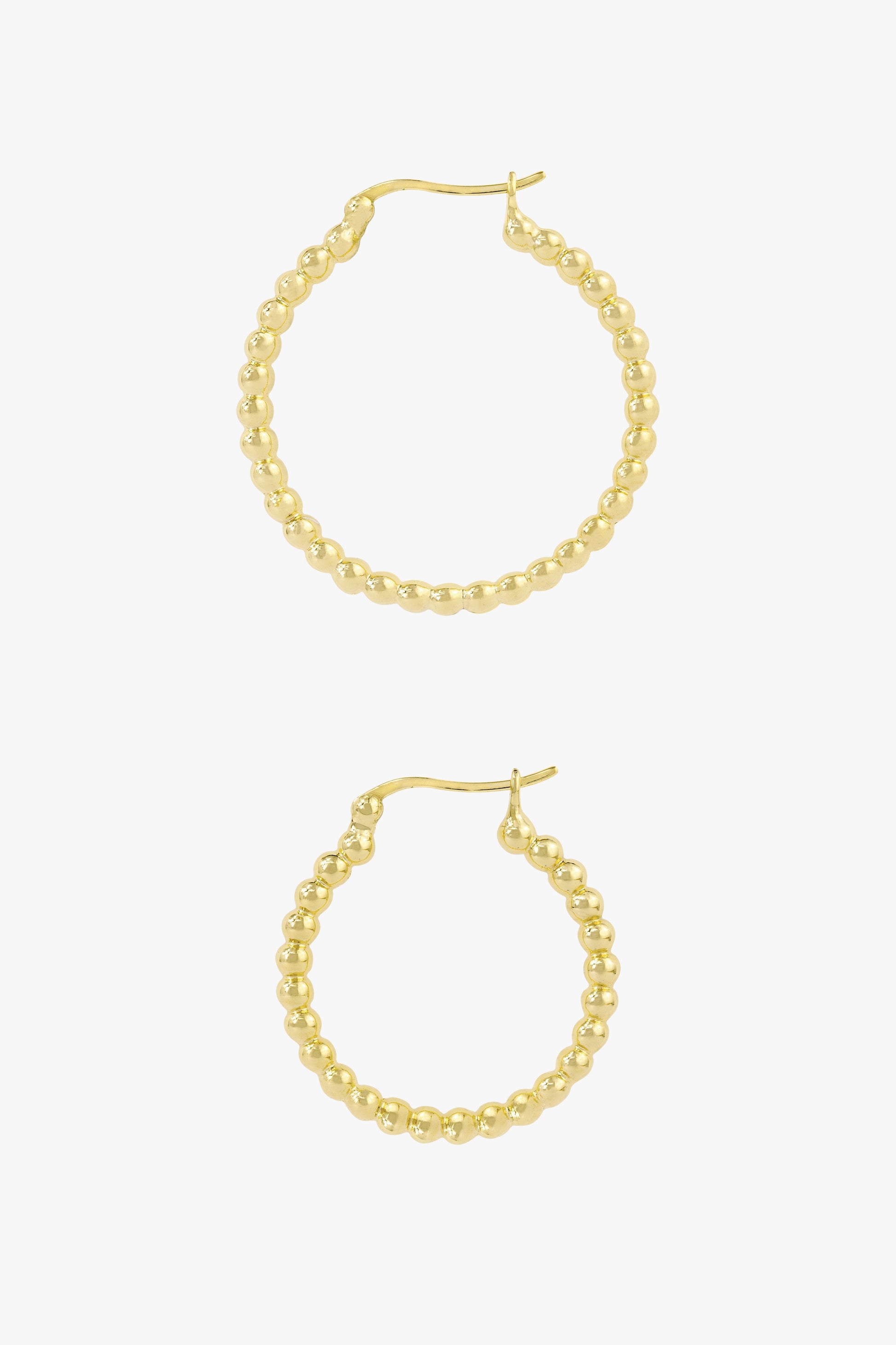 Dots hoop gold plated 30mm-abc