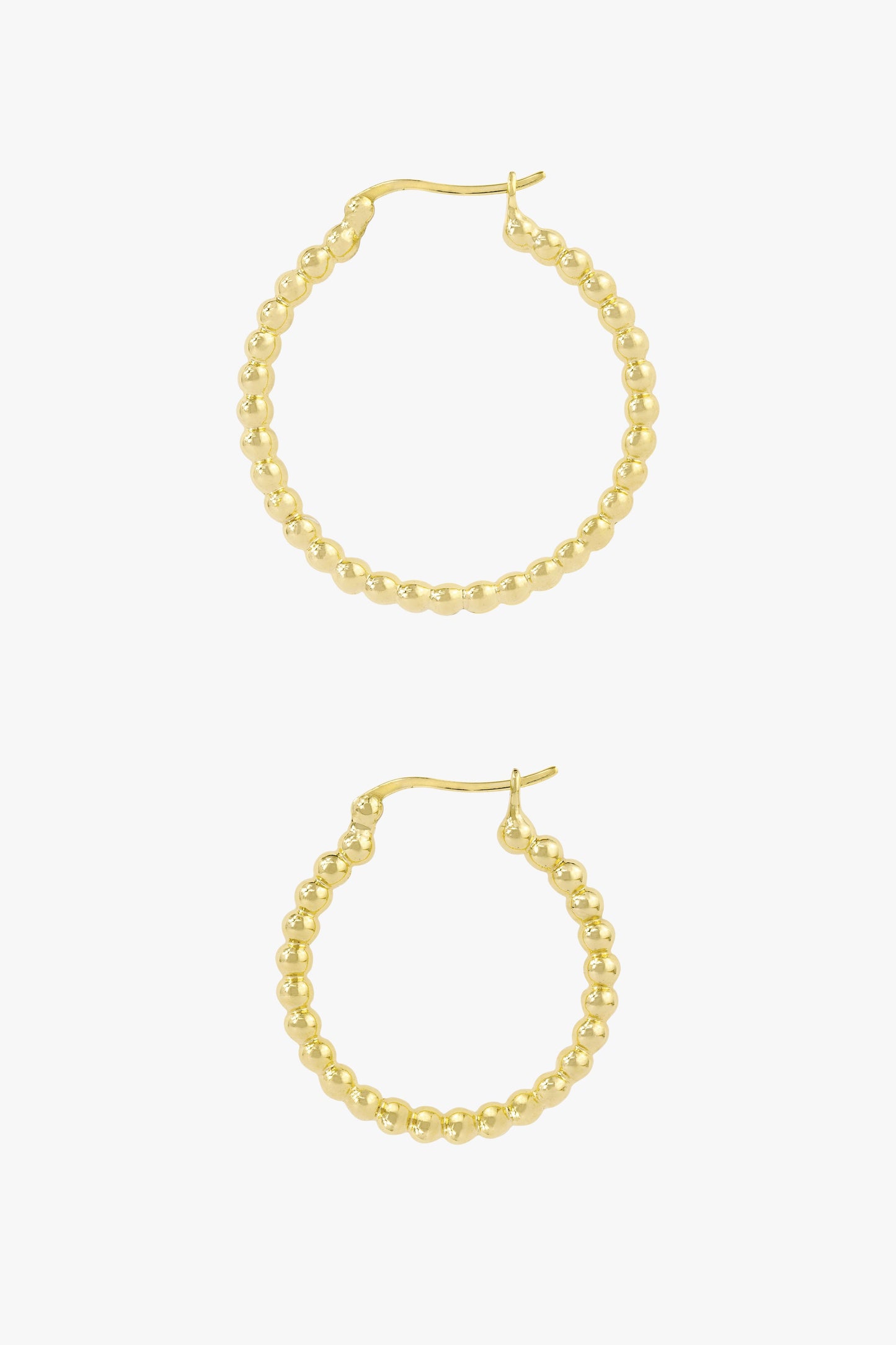 Dots hoop gold plated 23mm-abc