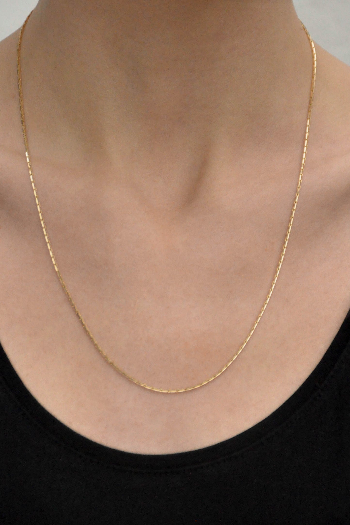 Major snake necklace 14k solid gold (52cm)-abc