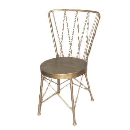 Orleans Brass Metal Chair-abc