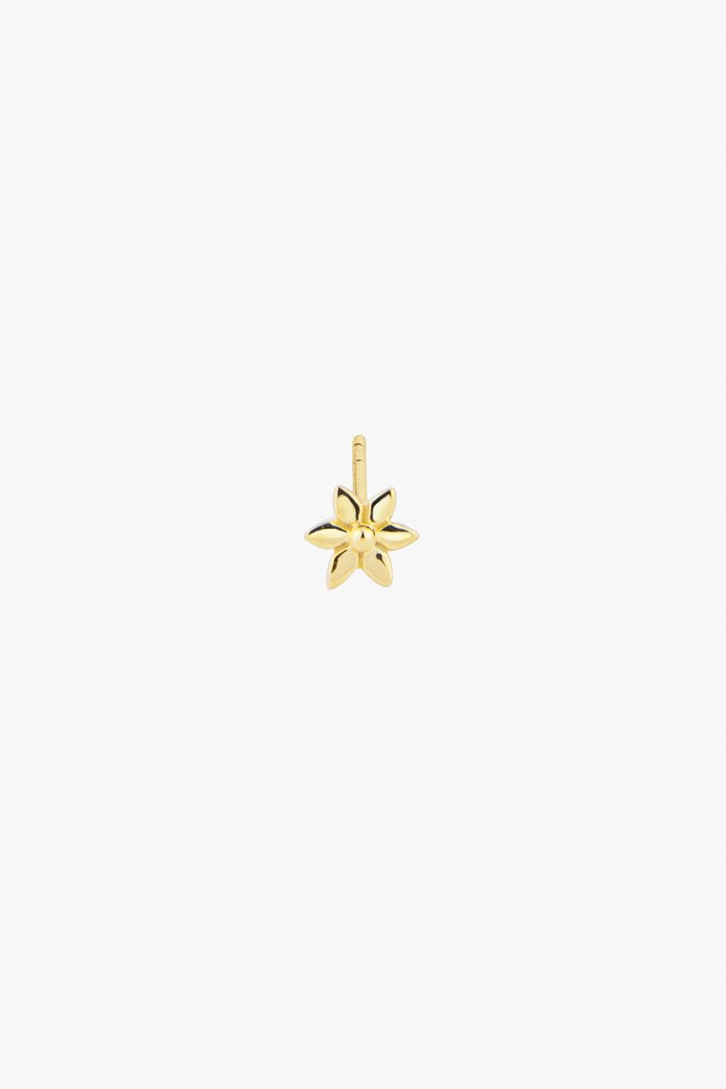 Flower stud 14k solid gold-abc