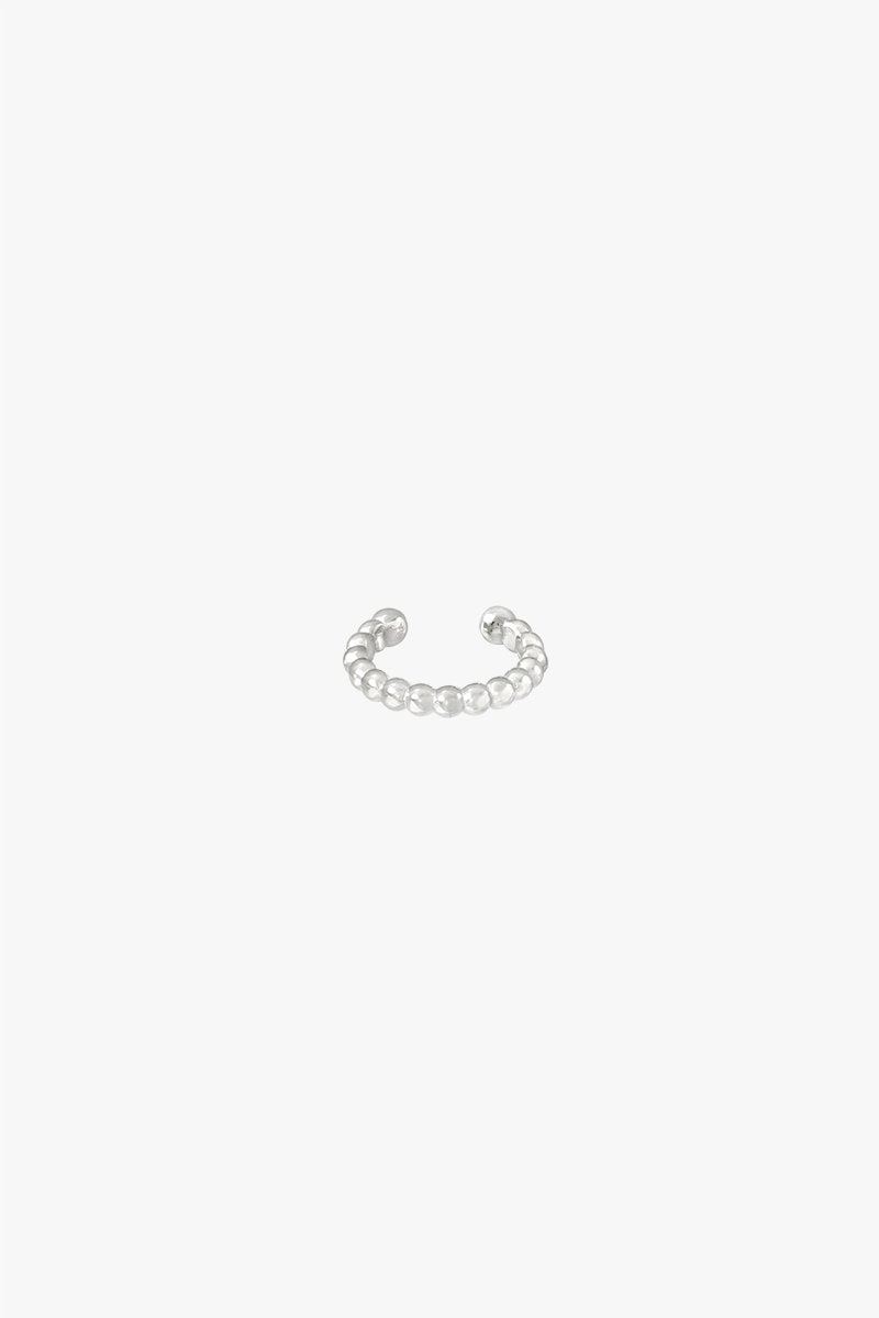 Bubble ear cuff silver-abc