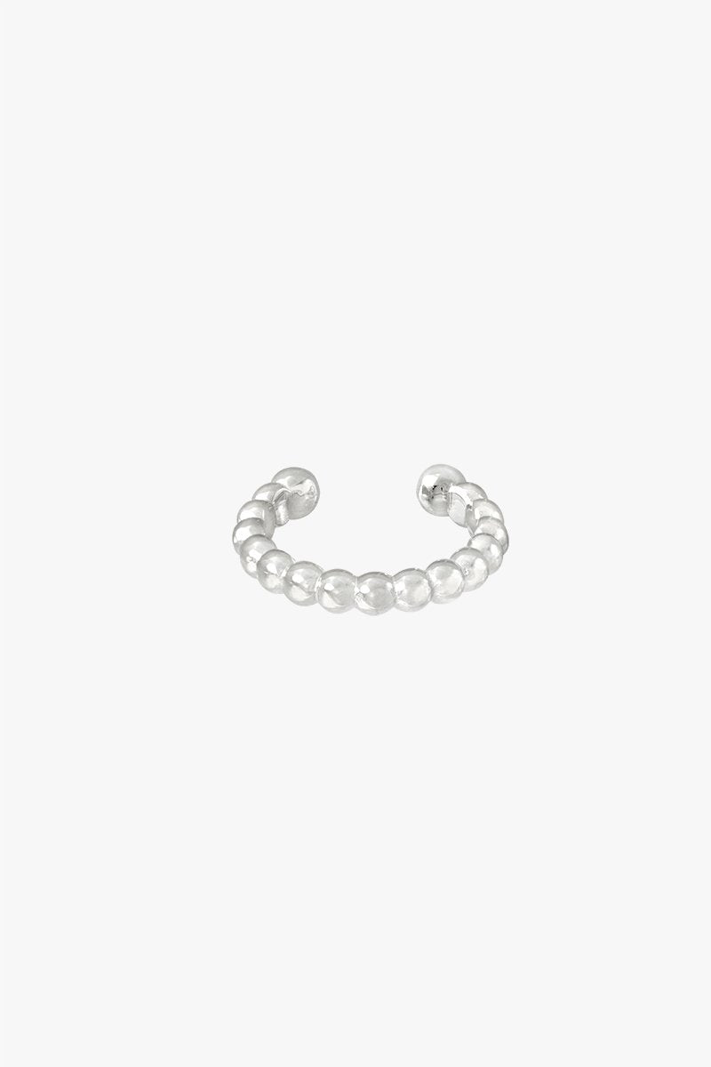 Bubble ear cuff silver-abc