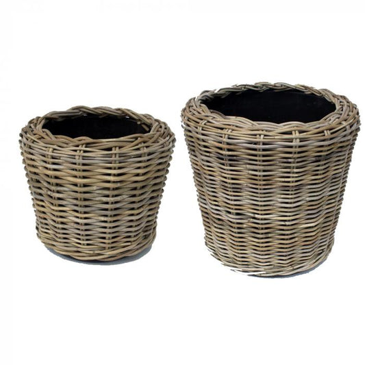 Round Rattan Basket Set of 2 Nat-Accessories-Florabelle-Default Title---abc