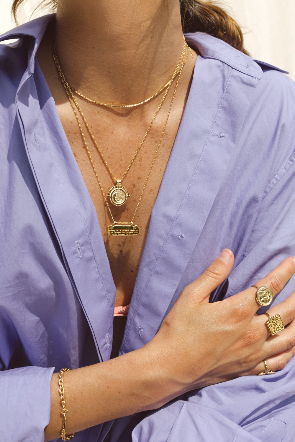 Nightfall pendant gold plated-abc