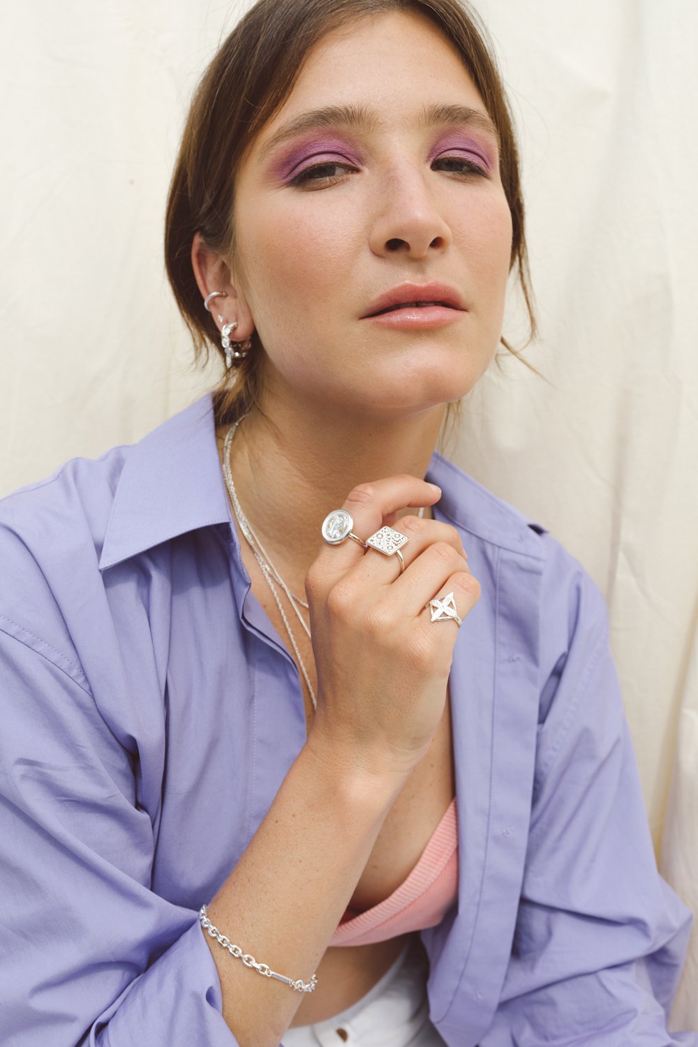 Night sky ring silver-abc