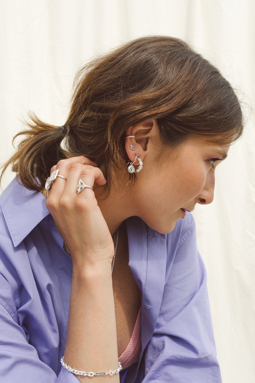 Nightfall earring silver-abc