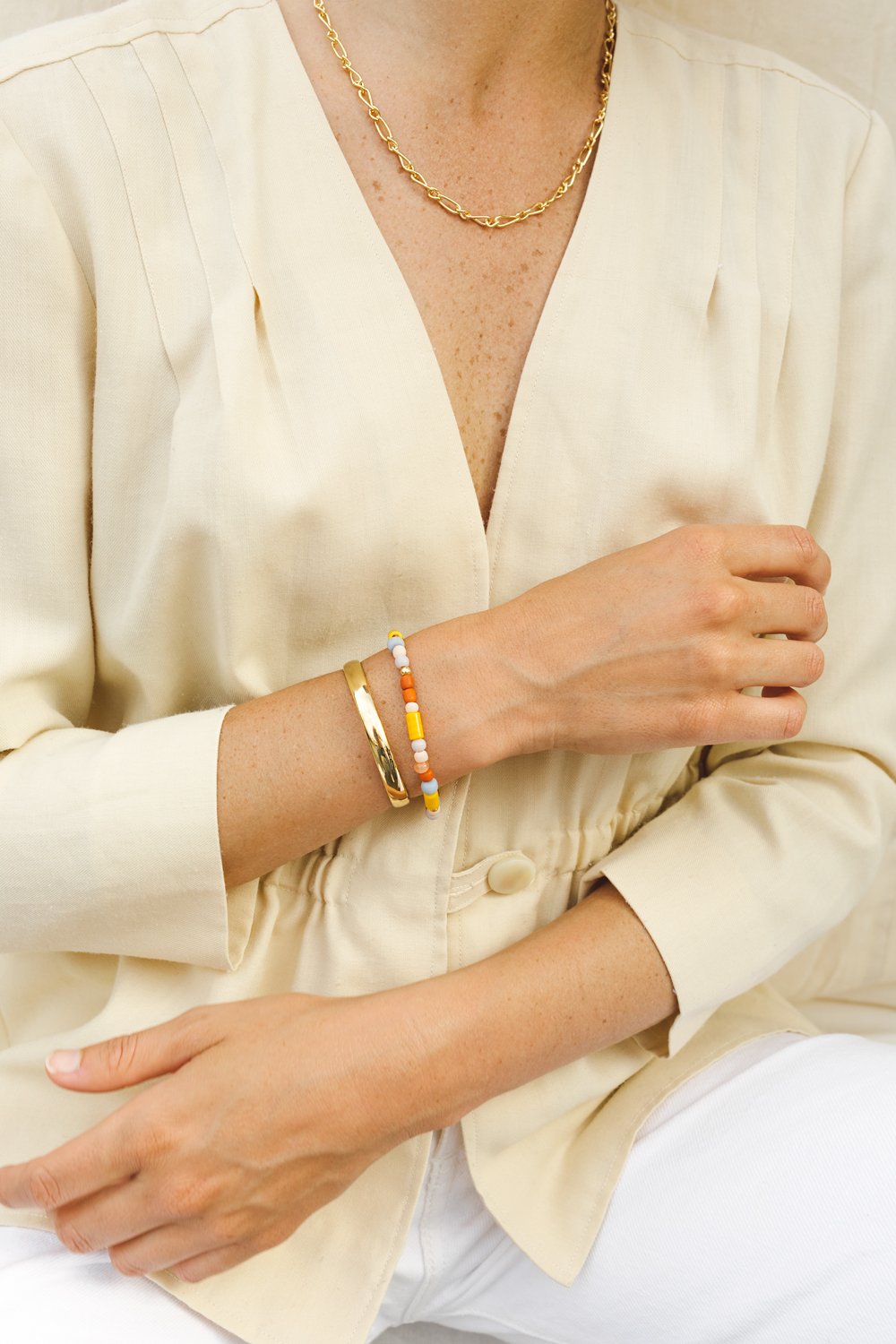 Classic bangle gold plated-abc