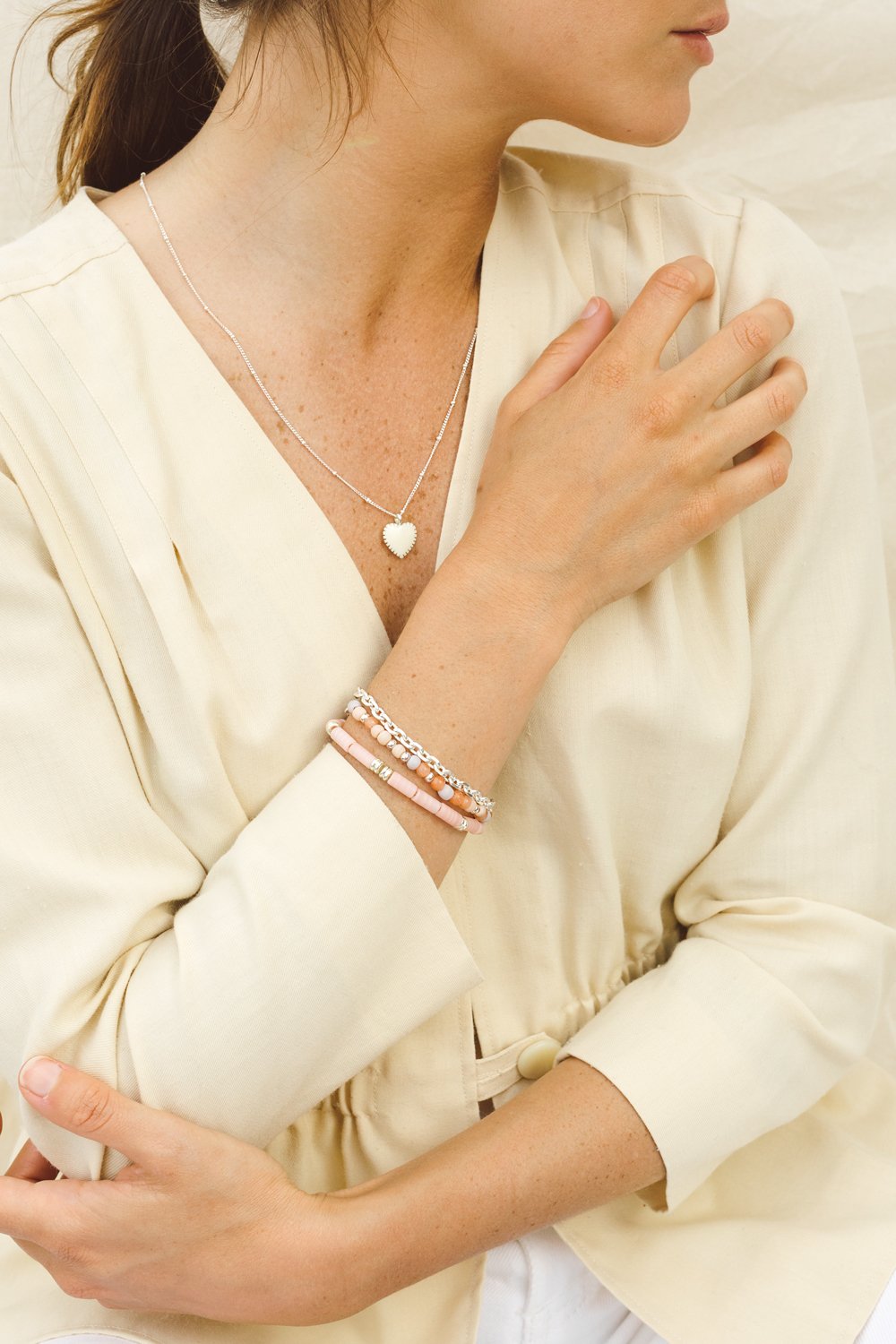 Chunky chain bracelet silver-abc