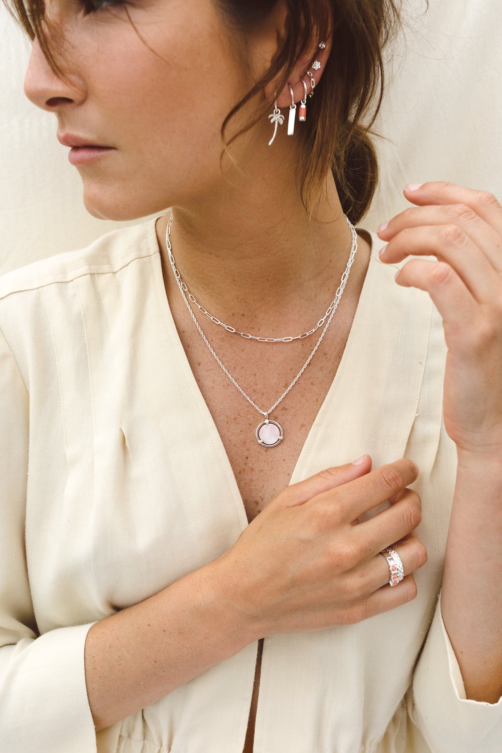 Classic bar earring silver-abc