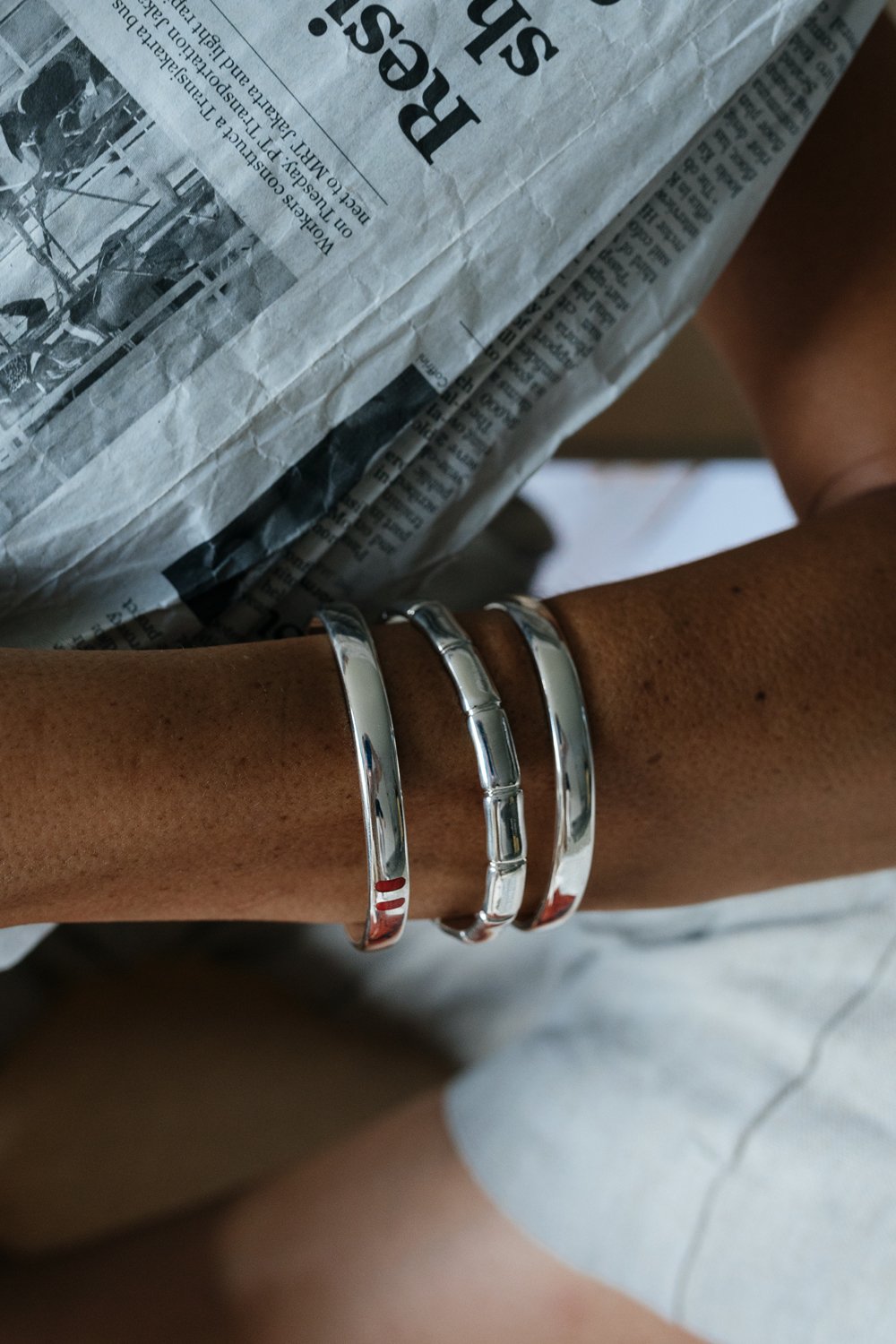 Sunkissed bracelet silver-Bangle-wildthings_collectables-Silver---abc