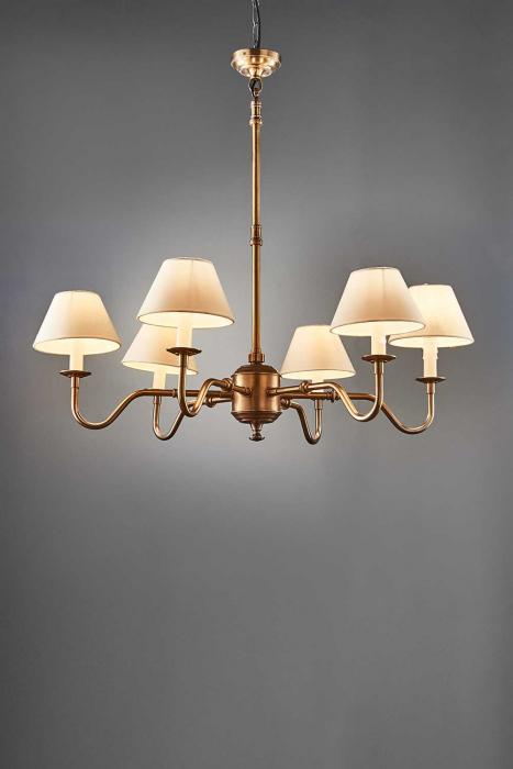 Prescot 6 Arm Chandelier Base Ant.Bras-Lighting-Florabelle-Default Title---abc