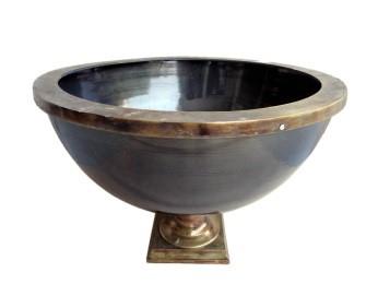 Round Wine Cooler in antique brass-Accessories-Florabelle-Default Title---abc