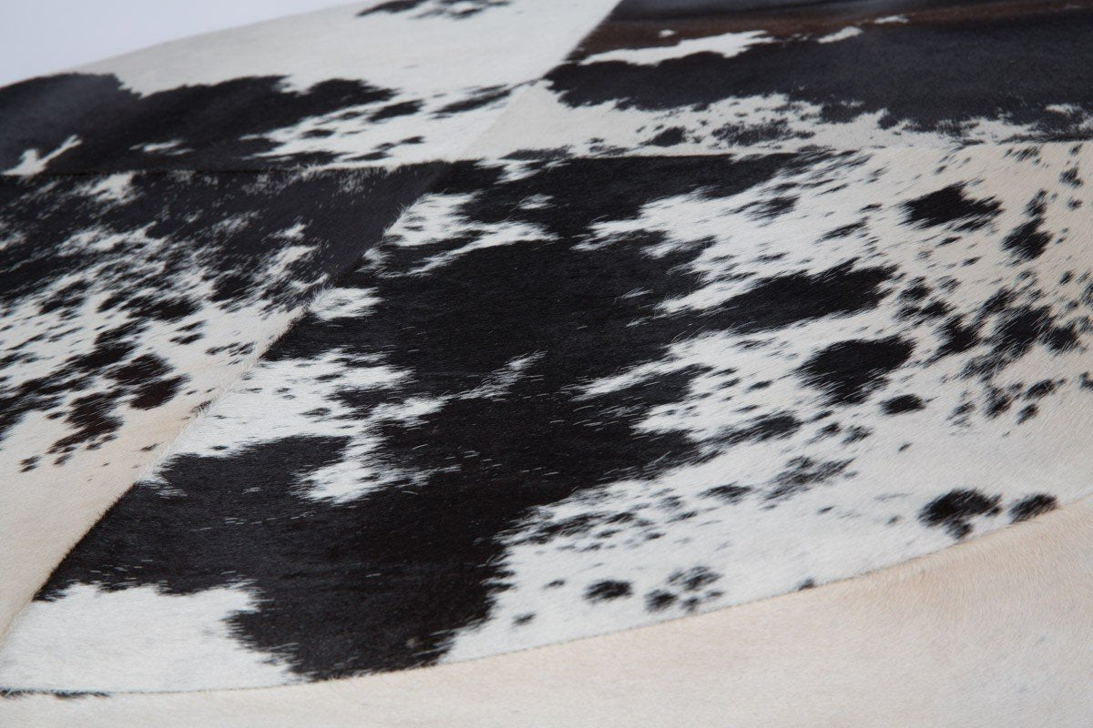 Cow Hide Round Ottoman-abc