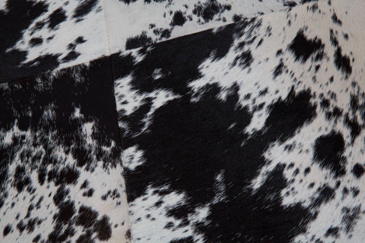 Cow Hide Round Ottoman-abc