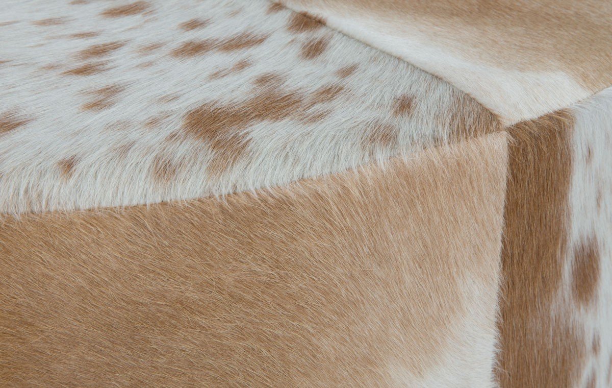 Cow Hide Round Ottoman-abc