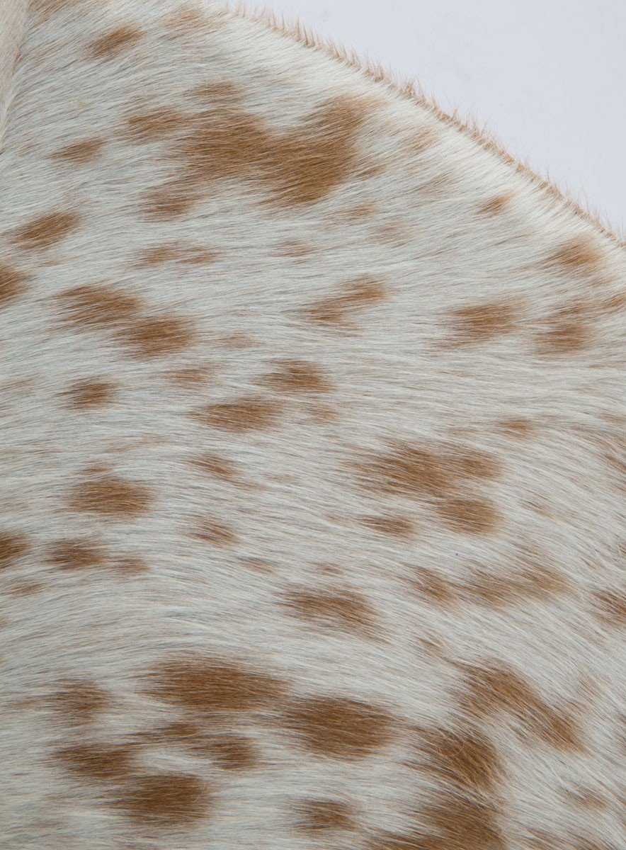 Cow Hide Round Ottoman-abc