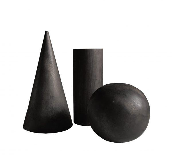 Verso Sculpture Set 2 Black-Accessories-MRD Home-Default Title---abc
