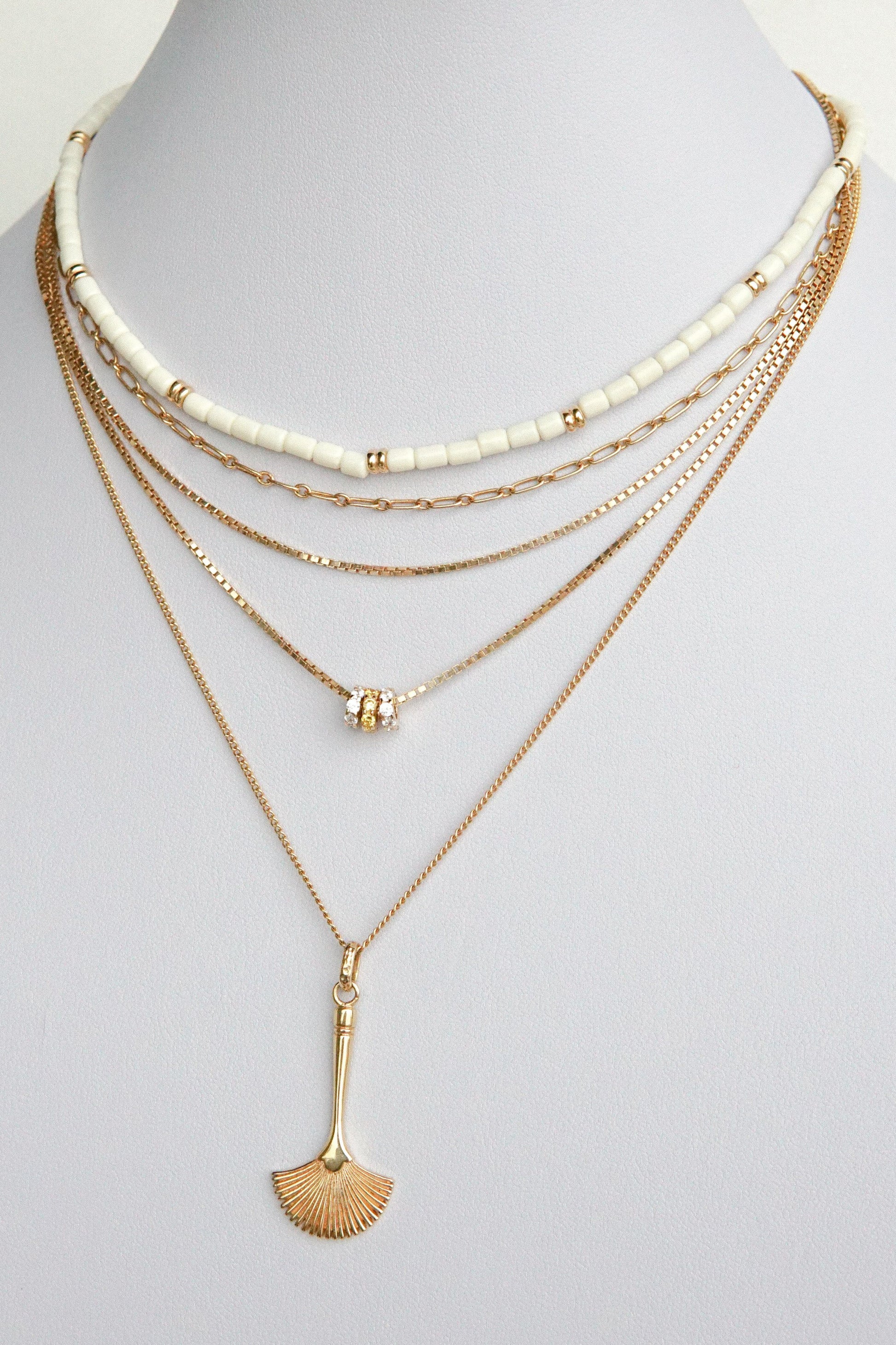 Box choker gold plated (36cm)-abc