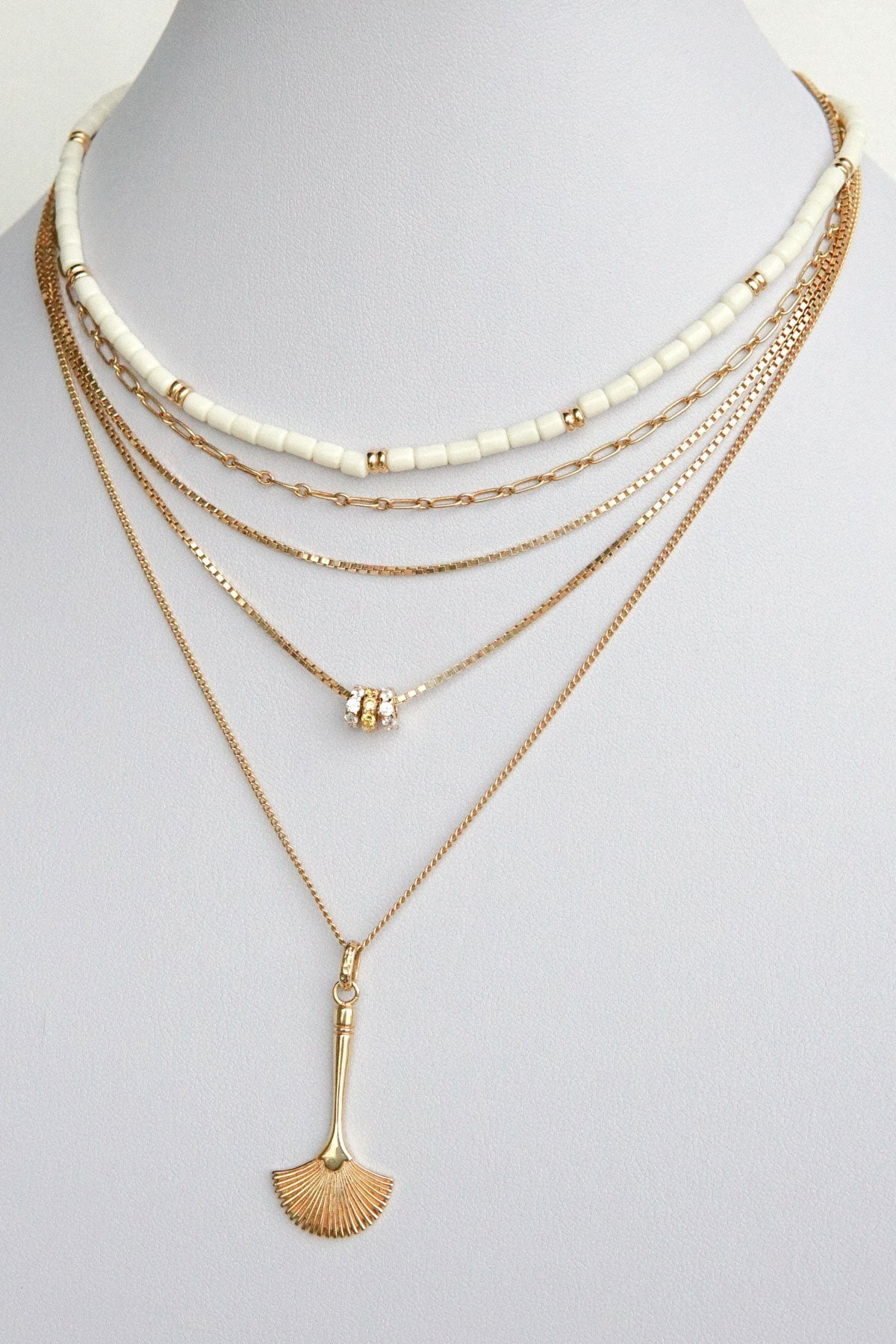 Figaro choker gold plated (36cm)-abc