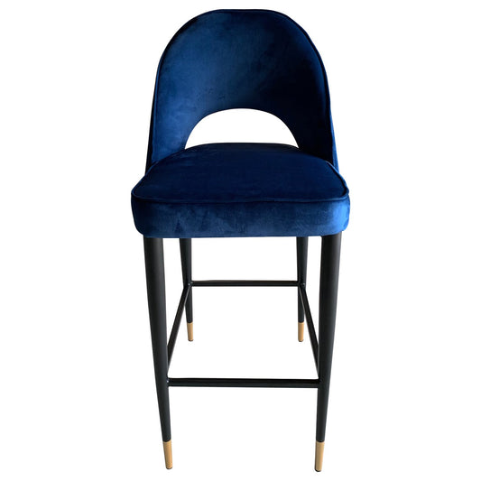 Bourdain Bar Chair Navy Velvet-abc