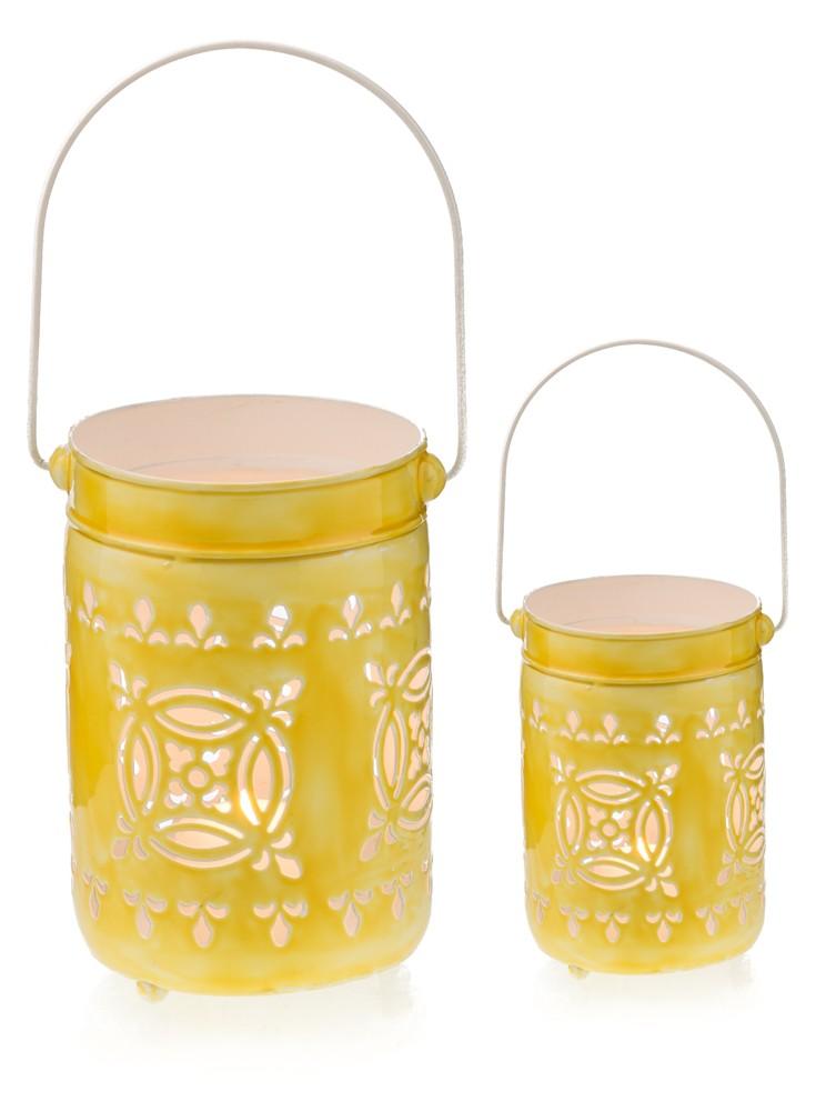 Set of 2 Iron Metal Votives-Ceramic Finish-Accessories-Home & Giftware-Default Title---abc