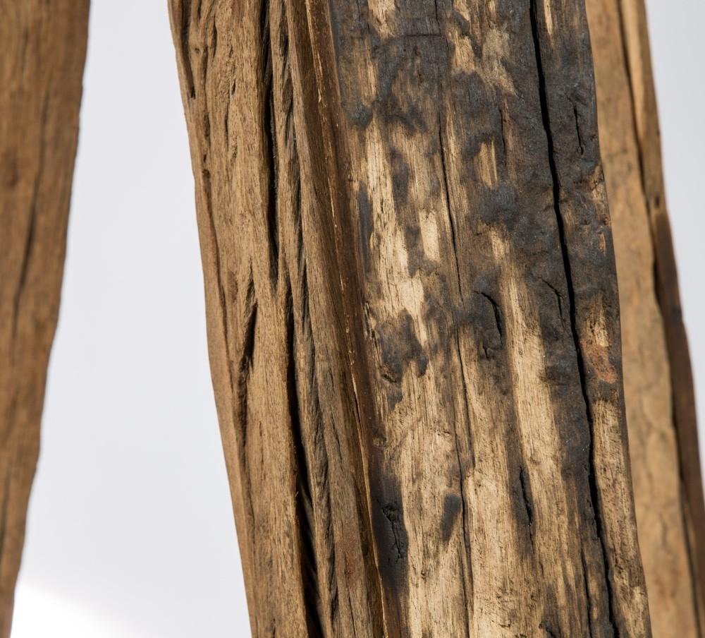 Cape Cod Recycled Wooden Side Table with Stone Top-abc